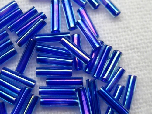 6mm 10g Miyuki Stifte Cobalt Lined Sapphire
