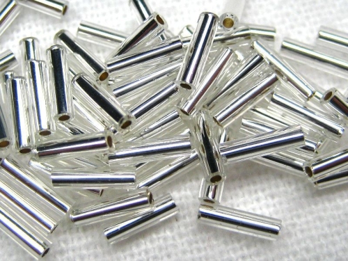 6mm Stiftperlen Miyuki Silver Lined Silver 10g