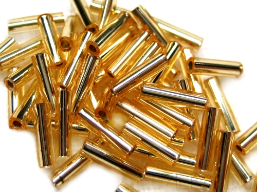 6mm Stiftperlen Miyuki Silver Lined Gold 10g