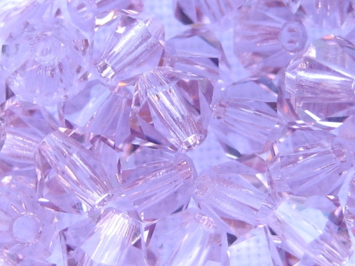 3mm Bicone Glasperlen Light Amethyst lila violett 20x