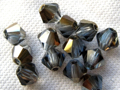 4mm 20x Bicone Glasperlen Hematite Sapphire