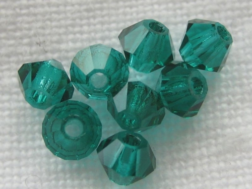 3mm 20x Bicone Glasperlen Emerald