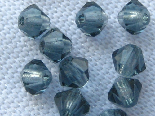 3mm 20x Bicone Glasperlen Montana Blue