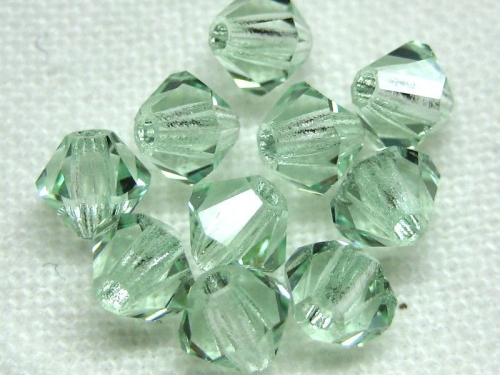 4mm Bicone Glasperlen Chrysolite hellgrün 20x