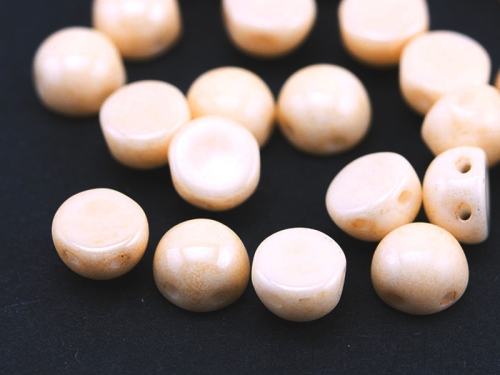 6mm Cabochons Chalk White Champagne Luster 10x