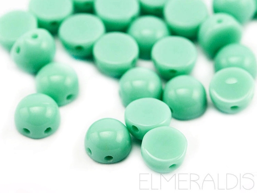6mm Cabochons 2-Loch Jade Turquoise Türkis 10x