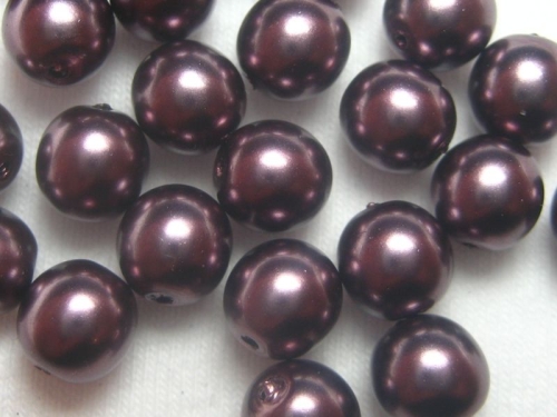 4mm 20x Crystal Pearls Light Burgundy
