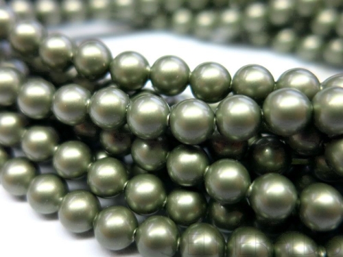 3mm 10x Swarovski® Crystal Pearls Powder Green