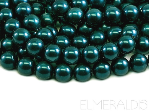 4mm Swarovski® Crystal Pearls Petrol blaugrün 10x