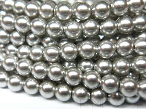 4mm Swarovski® Crystal Pearls Light Grey 10x