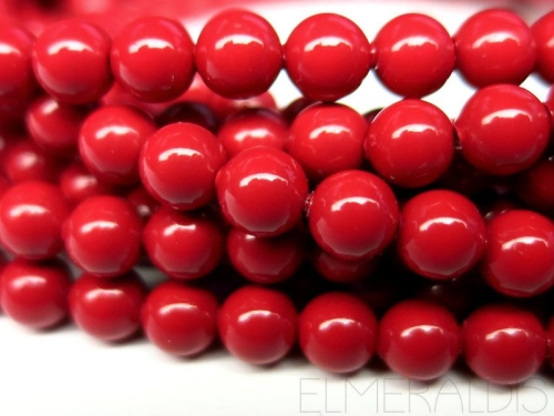 4mm 10x Swarovski® Crystal Pearls Red Coral