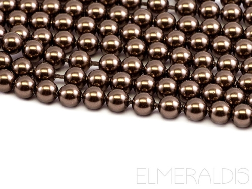 4mm Swarovski® Crystal Pearls Brown braun Bronze 10x
