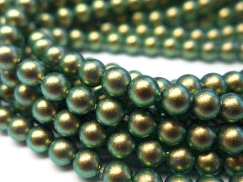 4mm 10x Swarovski® Crystal Pearls Iridescent Green