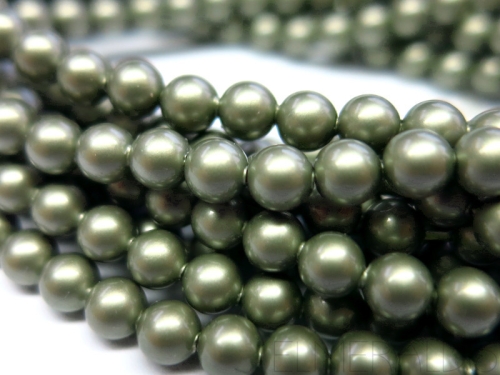 6mm Swarovski® Crystal Pearls Powder Green 10x