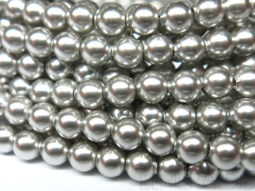 6mm Swarovski® Crystal Pearls Light Grey 10x