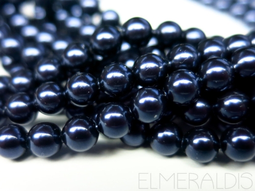 6mm Swarovski® Crystal Pearls Night Blue 10x