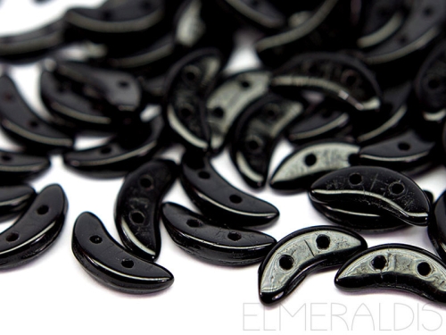 10mm CzechMates™ Crescent Black Jet schwarz 5g