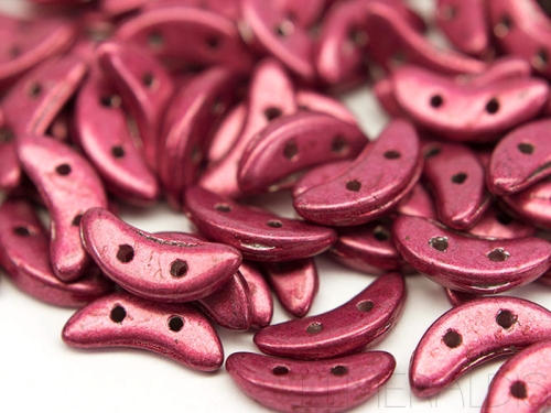 10mm CzechMates™ Crescent Berry Metallic Pink 5g