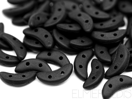 10mm CzechMates™ Crescent Jet Black Matte 5g