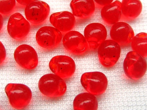 10g Miyuki Drop Beads Red Orange