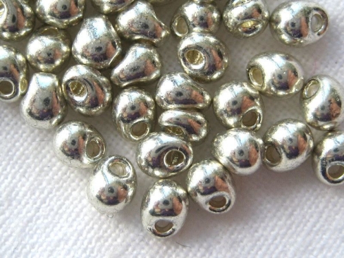 10g Miyuki Drop Beads Galvanized Silver