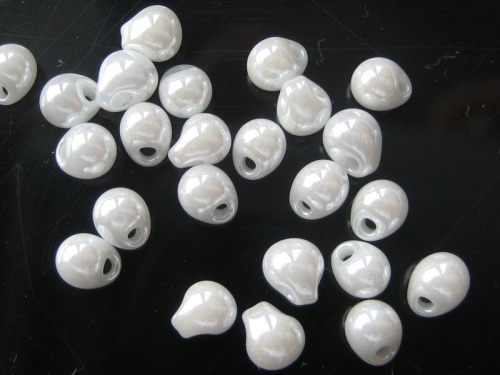 10g Miyuki Drop Beads White Pearl Ceylon