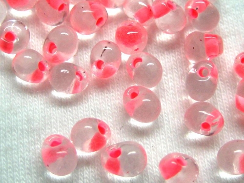 10g Miyuki Drop Beads Pink Lined Crystal