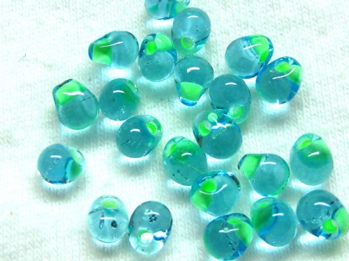 10g Miyuki Drop Beads Mint Green Light Blue