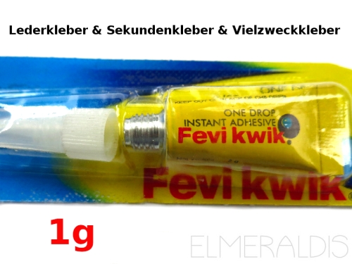 1g Fevi kwik® Lederkleber Schmuckkleber Sekundenkleber