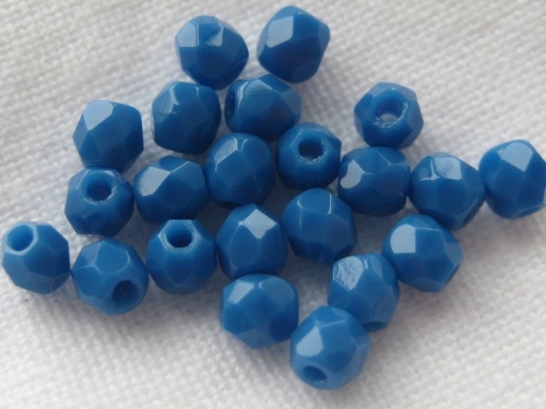 3mm 50 feuerpol Glasperlen Blue