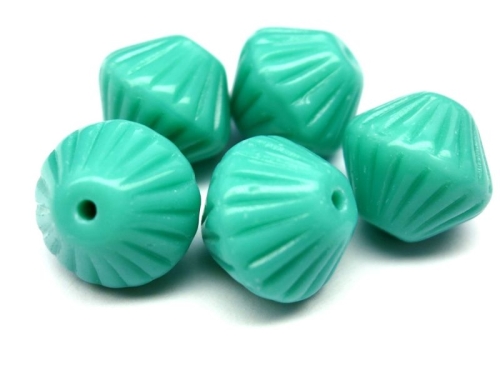 4x Bicone Turquoise Green Glasperlen