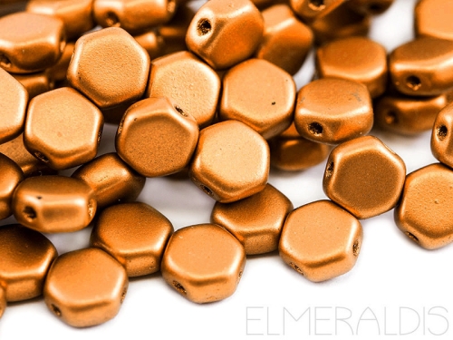 6mm Honeycombs Bronze Gold Metallic Brass Matte 30x