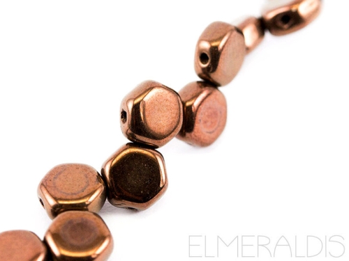 6mm Honeycombs Jet Bronze Dark braun Metallic 30x