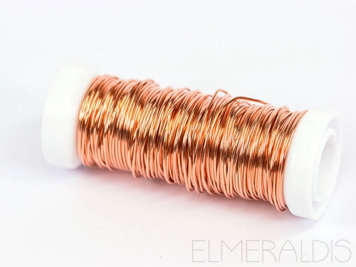 0,6mm Kupferdraht Light Copper eloxiert 10m