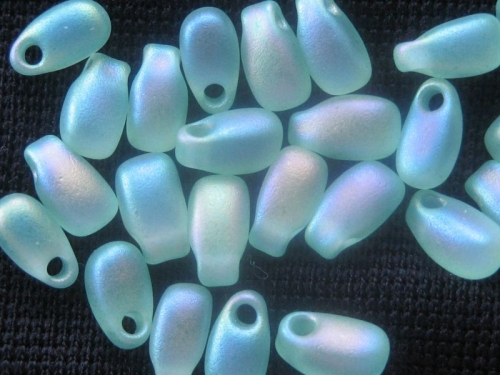 5,5 mm Long Drop Beads Miyuki Sea Glass Green Matte 10g