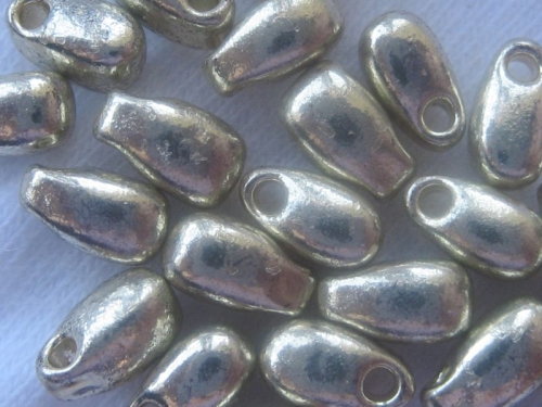 10g Miyuki Long Drop Duracoat Galvanized Silber