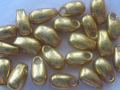 10g Miyuki Long Drop Galvanized Gold