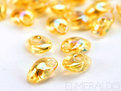 7mm Miyuki Long Magatama Light Gold Crystal AB 10g