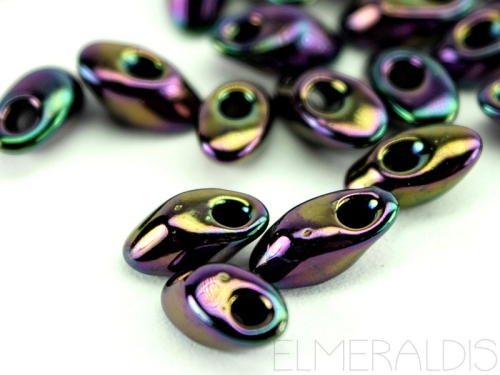 7mm Miyuki Long Magatama Metallic Dk Plum Iris 10g