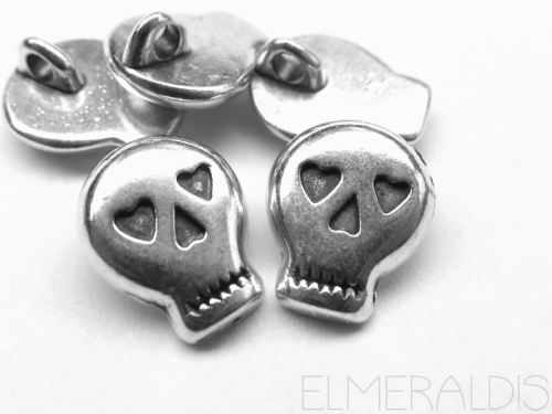 Totenkopf Skulls Anhänger Metall silberfarben