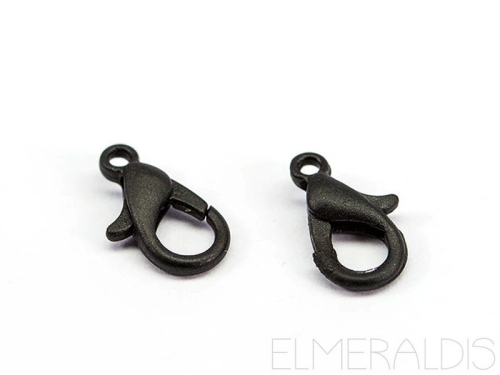 10 Karabiner 12mm Metall Black Matte schwarz Jet