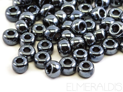 6/0 Rocailles Miyuki Gunmetal Metallic dunkelgrau Hematite 10g