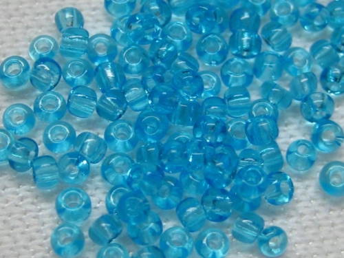 1mm Mini Rocailles Aquamarine hellblau 10g