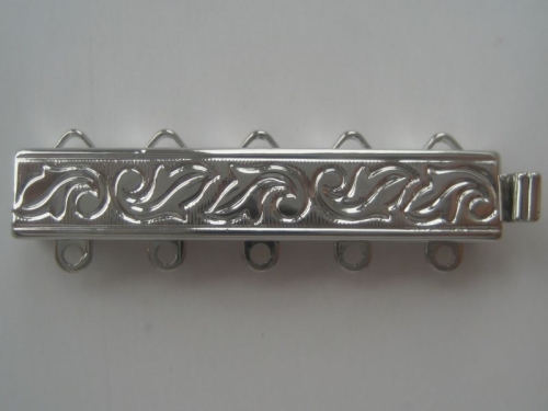 Schließe 5-reihig Armbandschliesse silberfarben