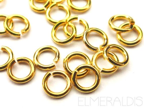 4,5 mm Biegeringe rund offen goldfarben 50x