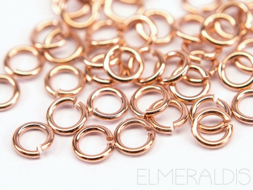 4,5 mm Biegeringe rund offen Farbe rose gold 50x