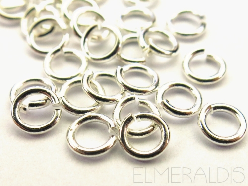 4,5 mm Biegeringe rund offen Shiny Silver 50x