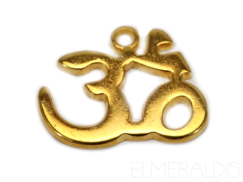 Om Aum Wish Charm Anhänger Zamak goldfarben 1x