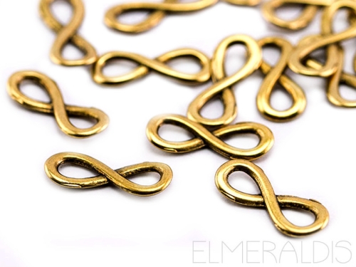 Verbinder Unendlichkeit Infinity Bronze Brass 10x