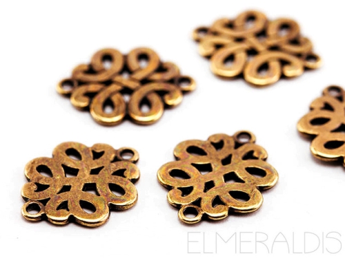 Verbinder keltischer Knoten Bronze Antique 4x